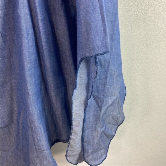 TRUTH NYC X-large denim color, off shoulder top ,open back Tie’s at wrist - Picture 7 of 9